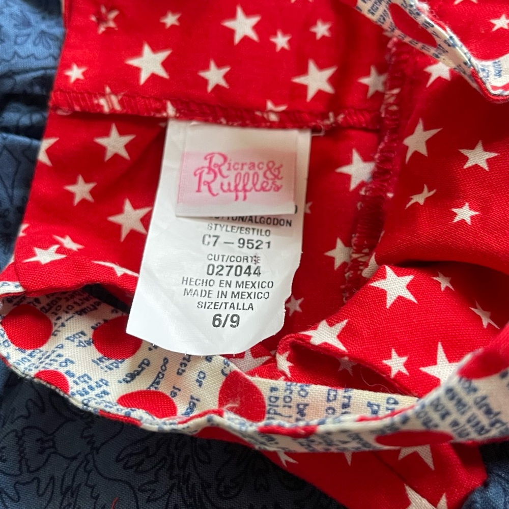 Red Star Print Dress by Ricrac & Ruffles